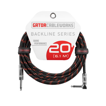 Gator Cableworks Backline Series Braided Instrument Cable Black/Red