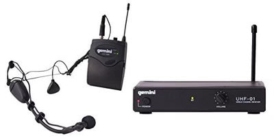 GEMINI UHF-01HL wireless headset and lavalier microphone system