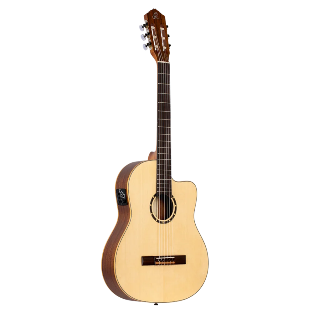 Ortega Family Series RCE125SN 3/4 Thinline Acoustic-Electric Classical Guitar Satin Natural
