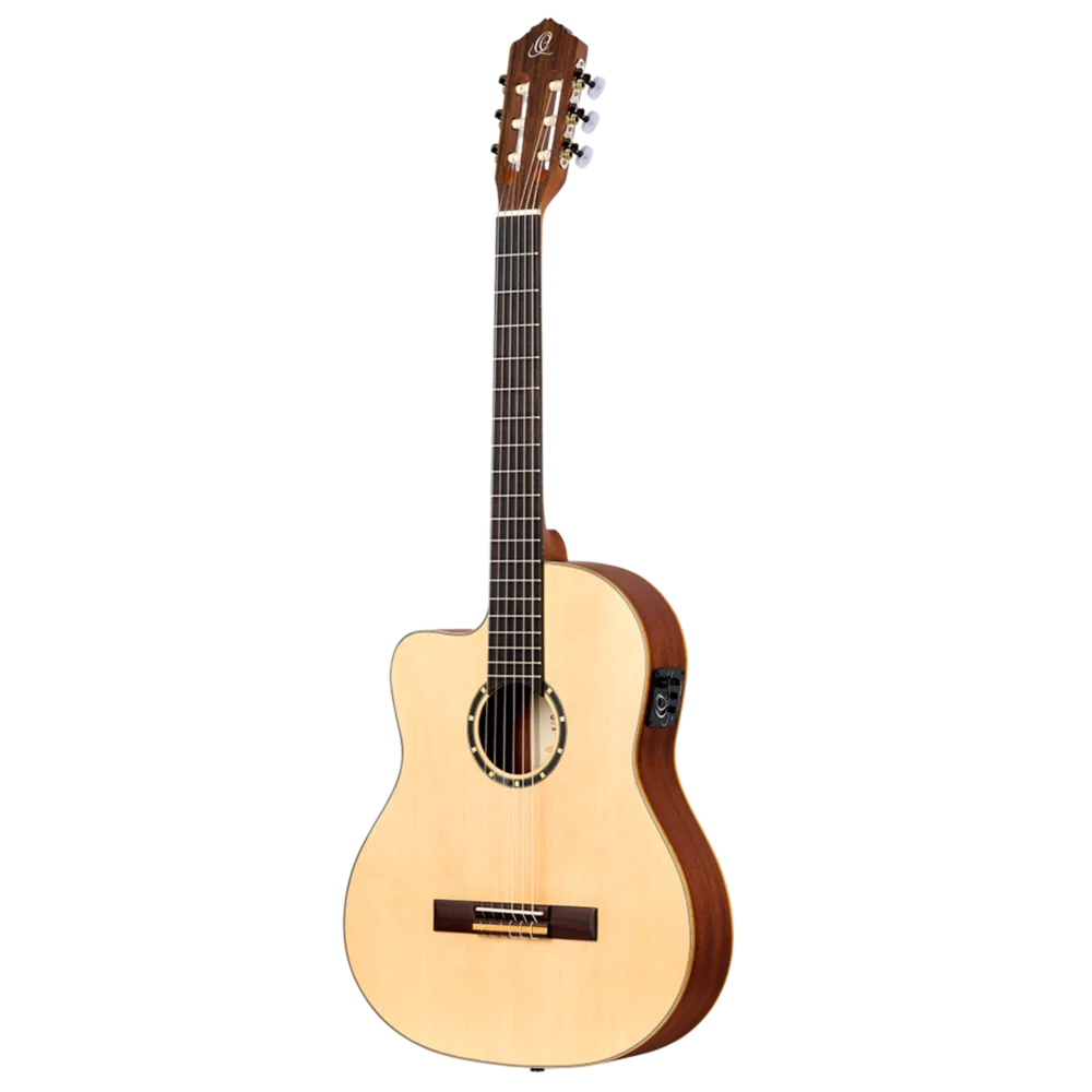 Ortega Family Series RCE125SN-L Thinline Acoustic/Electric Classical Guitar Natural Matte