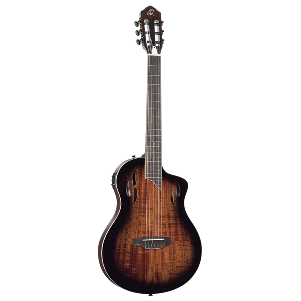 Ortega RTPDLX-ACA Acacia Nylon-String Acoustic-Electric Guitar Tobacco Burst